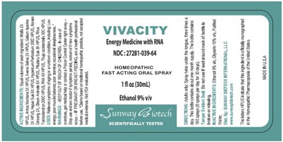 Vivacity 1 Fl. Oz. Bottle Label (Vivacity 1 Fl. Oz. Bottle Label)